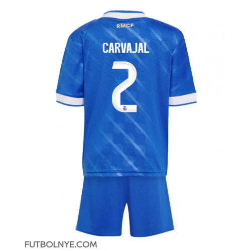 Camiseta Real Madrid Daniel Carvajal #2 Tercera Equipación para niños 2025-26 manga corta (+ pantalones cortos)